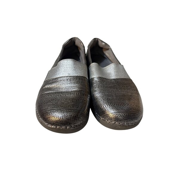 Alegria Metallic Textured Slip-On Loafers Womens Size 10.5 Comfortable Shoes - Picture 2 of 9